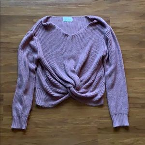 Mauve knot sweater